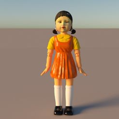 render-de-muñeca-malvada.jpg STL file SQUID GAME DOLL - SQUID GAME DOLL・3D printable design to download