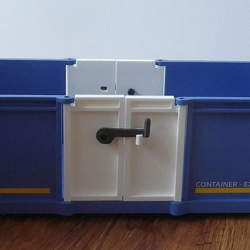 Playmobil Train Freight Car 4110 4114 Replacement Doors Replacement Doors 3D model