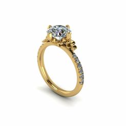 1.jpg STL file Solitaire Diamond Ring R40・3D printing design to download