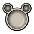 B2-MIKKY-01.JPG Mickey mouse head silhouette bowl 3D print model