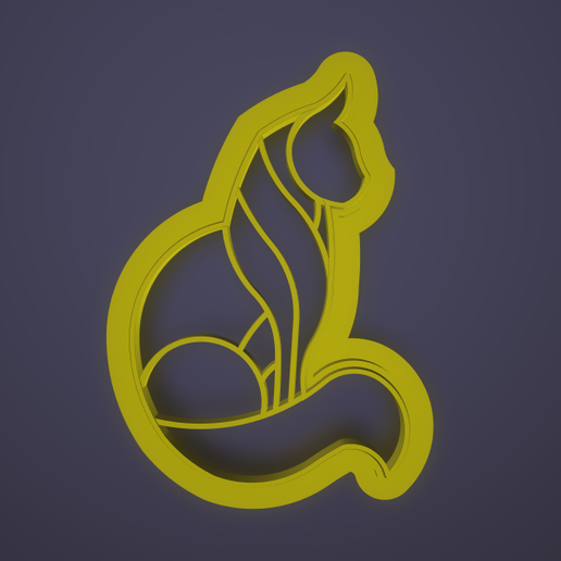 polymer clay cutter . cat 6 size 3D model