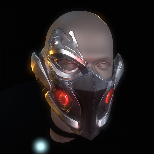 Untitled_Viewport.png Hawkeye: Binary Arrow Mask Marvel Rivals (STL file)