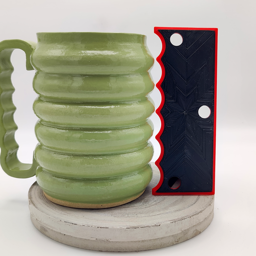 Scalloped Bubble Pottery Rib – 3D Printable Ceramic Tool for Wheel Throwing (6 Sizes)