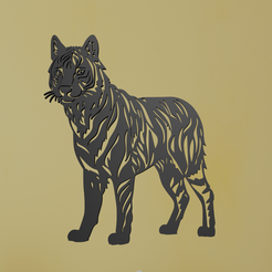 Tiger-2.png Fichier STL Art mural du tigre・Modèle à télécharger et à imprimer en 3D