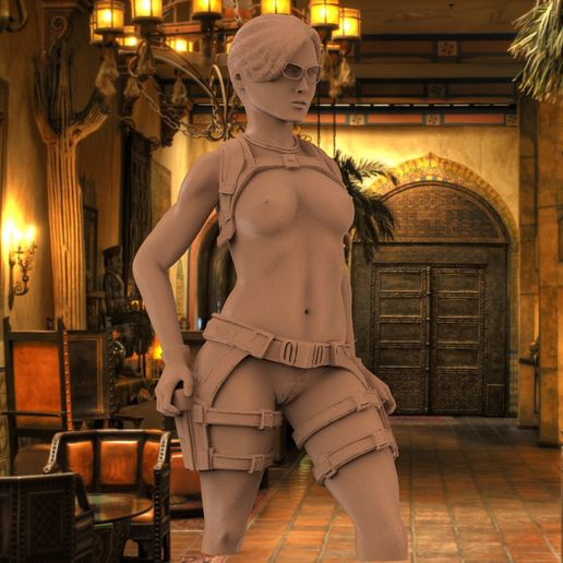 Lara Croft - Tomb Raider With Thigh Holster - 3D Model