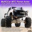 MyRCCar MTC Portal Axles 1/10 RC Crawler Axles with 13mm extra clearance Use them with your MTC Chassis or link them to your own design! areatsteering angle . Small 12/13 ¥eduction inside each wheel Uy oF alae loli rele aia VITHOUTO jeje i e OMS: ER I MyRCCar MTC Portal Axles, 1/10 RC Crawler Axles with 13mm extra clearance