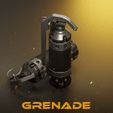 GRANAT2.jpg Sci-Fi Grenade 3D Model OBJ+BLENDFILES