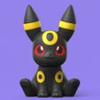 CuteUmbreon01.jpg STL file POKEMON - UMBREON (EASY PRINT NO SUPPORT)・3D printing template to download, scrazyone