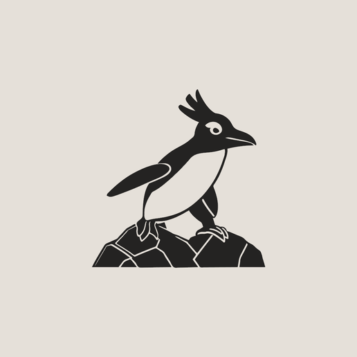 Rockhopper Penguin Leap - 3D Wall Art