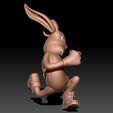 bugs-bunny-keychain-3d-model-obj-stl-ztl-4.jpg Bugs Bunny Keychain