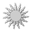 Sun-relief-01.jpg Sun onlay relief 3D print model
