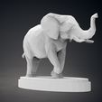02.jpg Low Poly Elephant Statue