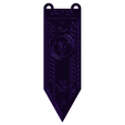 2GOT-Greyjoy.stl Greyjoy house banner, throne game