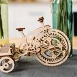 0626.jpg Triciclo - Modelo 3D DIY Rompecabezas mecánico de madera
