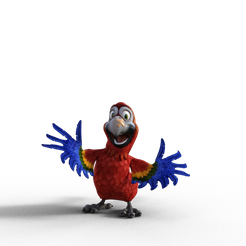 Parrot.png Fichier OBJ gratuit Le petit parrot ^^・Design pour impression 3D à télécharger