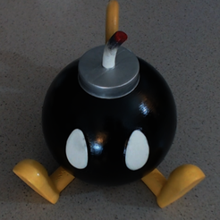 painted1.png Free STL file Easy to Print Bob-omb!・Design to download and 3D print