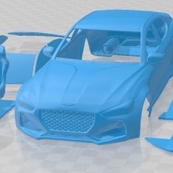 Genesis-G70-Drift-Cristales-Separados-1.jpg 3D file Genesis G70 Drift Printable Car・Model to download and 3D print, hora80