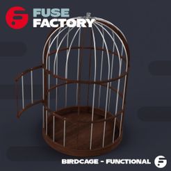 fusefactory_thingiverse_instagram_birdcage-02.jpg Archivo STL Jaula de pájaros・Idea de impresión 3D para descargar, fusefactory