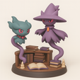 file_0000000082f061faac767bc2c89e0c62.png Pokémon Dioramas - 4-Piece Single-Piece STL Bundle (Gastly/Haunter/Gengar, Houndour & Houndoom, Misdreavus & Mismagius, Umbreon Rooftop)