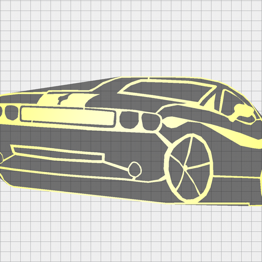 Dodge Charger 2D Wall Art 3D model