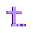 candelabro Cruz.STL Cross candle holder, three-candlestick candlestick