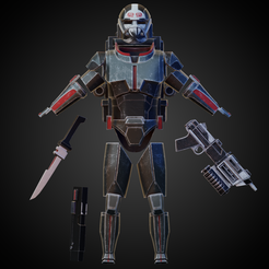 FullArmorRender_1a.png STL file The Bad Batch Wrecker Full Armor for Cosplay・Model to download and 3D print