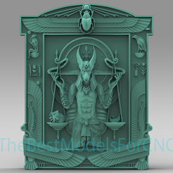 Anubis-With-Frame.png Modèle 3D Fichier STL pour CNC Router Laser & 3D Printer Anubis With Frame