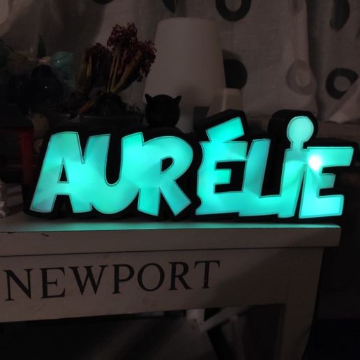 Aurélie" / Lighting name lamp 3D model