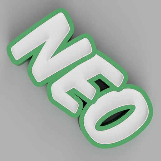 NAMELED NEO - LED LAMP WITH NAME - 3D model önizlemesi