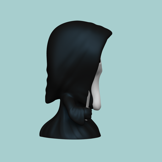 r3.png Scream Ghostface Chibi STL - Funko Style - Horror Character