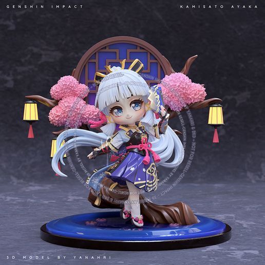 👾 Ayaka Chibi・ 3D File for 3D printing・Cults
