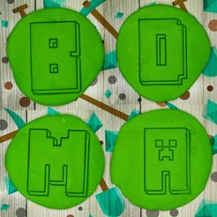 2.jpg Archivo STL MINECRAFT alphabet cookie cutter and stamps- CAPS - SET DE CORTANTES DE GALLETAS DE MINECRAFT bloques CORTA MASA FONDANT Y ARCILLA - 7cm・Modelo de impresión 3D para descargar