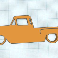 Web-capture_10-11-2023_125335_www.tinkercad.com.jpeg Брелок для ключей Chevrolet Stepside Pickup Truck Silhouette