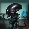 alien-2.png Xenomorph Chibi Desktop Figur - Alien Sci-Fi Horror Display 3D-Druck STL