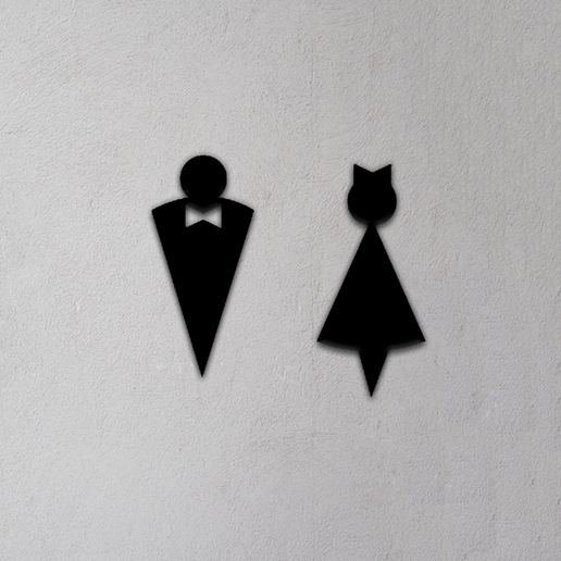 Toilet Sign 3D model