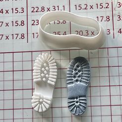 4x 15.3 596x311 | 15.2x 15.2 |/3 Boot print stamp set with matching cutters