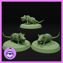 Cursed-Goliath-Rats.png STL file Cursed Goliath Rats・3D print model to download