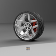 78.png Wheel, tire, and brake disc for Tamiya Mitsubishi 3000gt 1/24