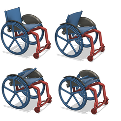 Fichier STL gratuit Un fauteuil roulant pour une poupée style Barbie .  🎲・Modèle à télécharger et à imprimer en 3D・Cults