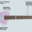 white-background.png STL file Cateran MK2 Fully 3D Printed Electric Guitar・3D print design to download