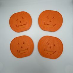 Pumpkin-Coaster_pic1.jpg Fichier STL Sous-verre en forme de citrouille・Modèle pour impression 3D à télécharger