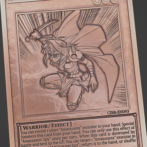 amazoness spy - yugioh STL File for Cults