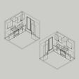 Low-poly-kitchen-6-wireframe.jpg Low poly orthographic view of kitchen in a studio house Low-poly CG model