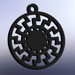 Capture.png STL file Black sun key ring・3D print design to download, malgus