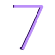 skinnyNumbers7.stl Тонкие минималистичные номера домов