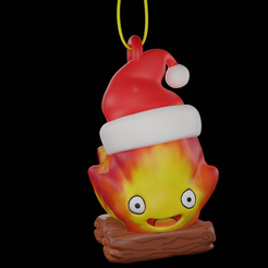calcifer-ornament-v1.png Fichier STL Ornement de Noël Calcifer・Modèle imprimable en 3D à télécharger