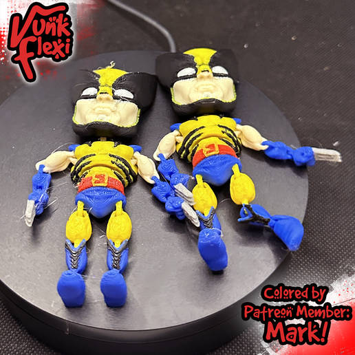 0111.png Wolverine Multicolor Flexi Print-In-Place + figura e porta-chaves