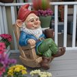 06.jpg Gnome Relaxing in a Rocking Chair with Coffee