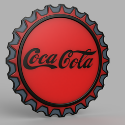 d509a862-3cd2-48ef-b02d-6d5375e48e85.png STL file Coca-Cola Bottle Cap Coasters・3D printer design to download