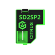 SD2SP2Lid_EctoGreen.png STL-Datei SD2SP2 Micro SD Adapter For Gamecube (Link to kit in description) kostenlos herunterladen • Design für 3D-Drucker, nobble